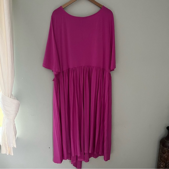 Eloquii Flutter Sleeve Twist Front Midi Dress NWT Size 26 - Picture 3 of 6